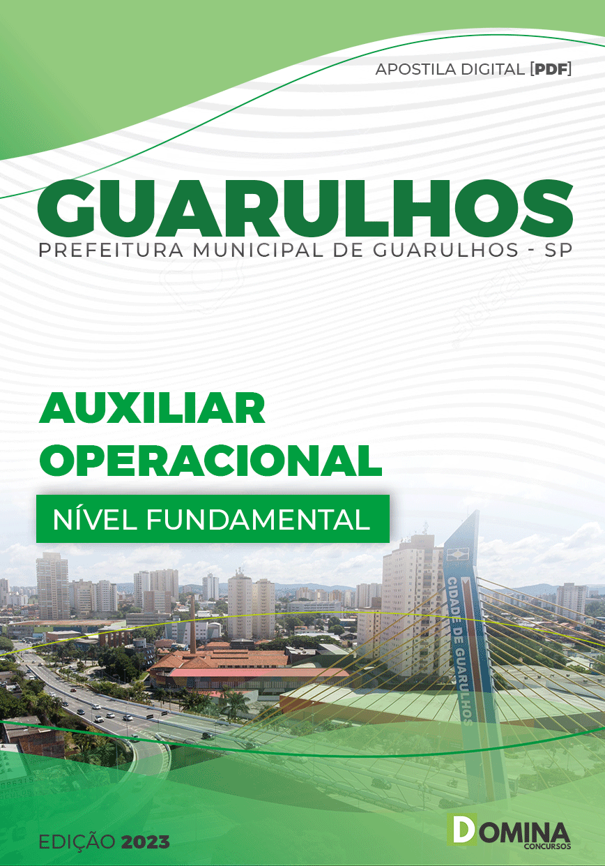 Apostila Digital Pref Guarulhos SP 2023 Auxiliar Operacional