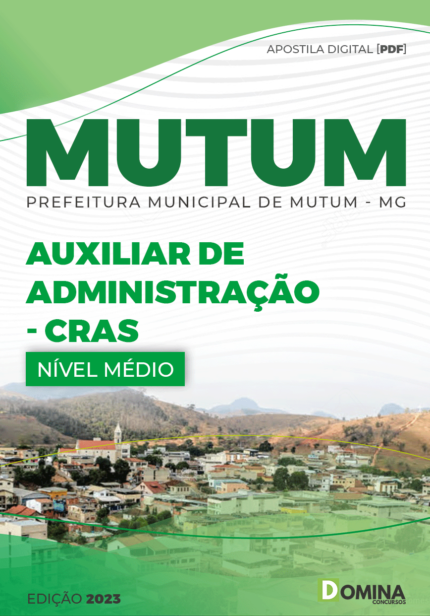 Apostila Pref Mutum MG 2023 Auxiliar Administração CRAS