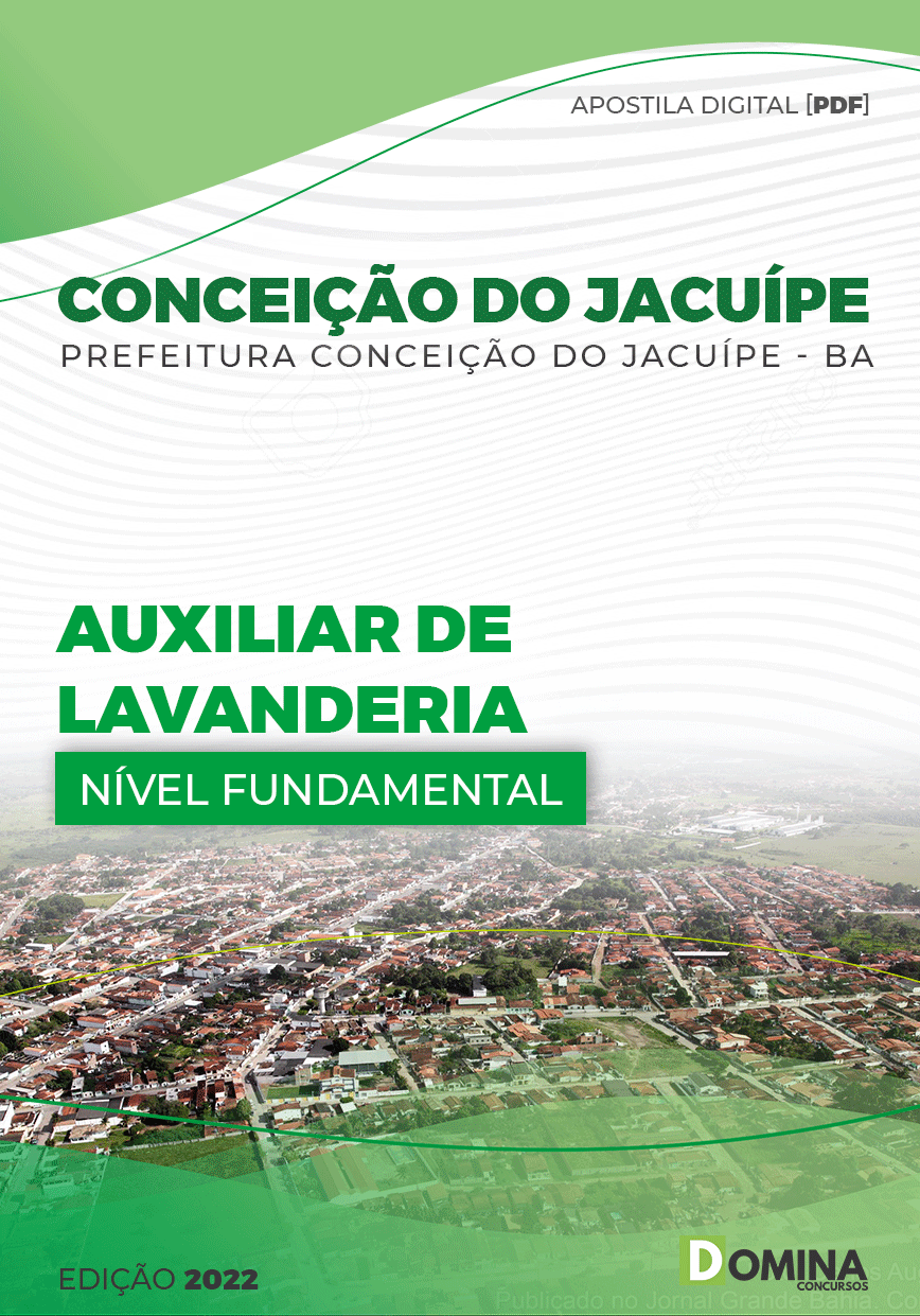 Apostila Pref Conceição Jacuípe BA 2022 Auxiliar Lavandeira