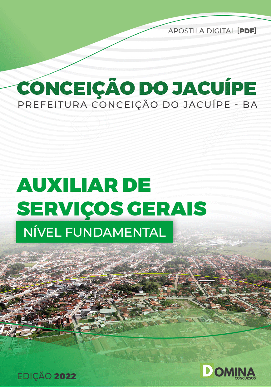 Apostila Pref Conceição Jacuípe BA 2022 Auxiliar Serviços Gerais