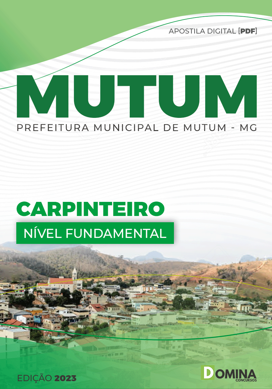 Apostila Digital Concurso Pref Mutum MG 2023 Carpinteiro