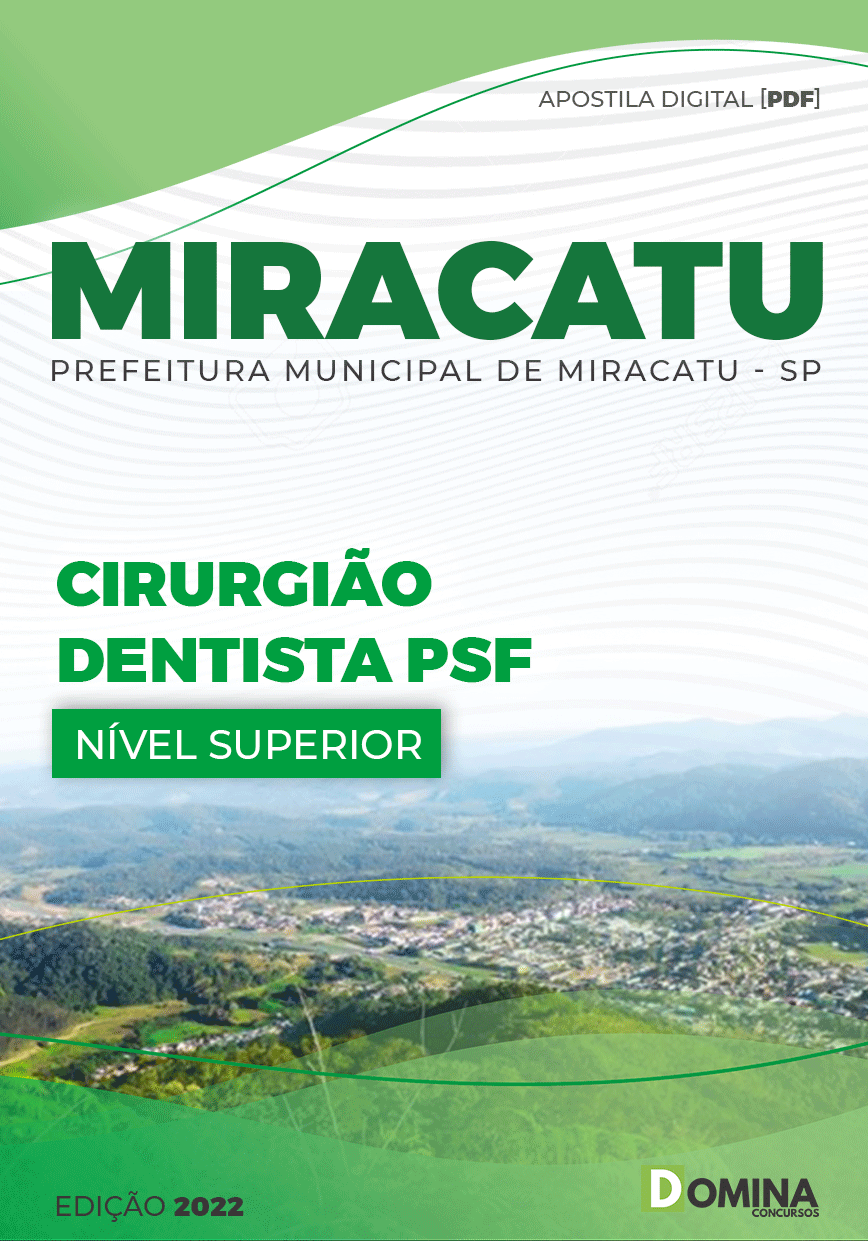 Apostila Pref Miracatu SP 2022 Cirurgião Dentista PSF
