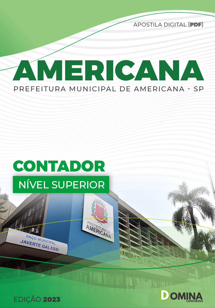 Apostila Concurso Pref Americana SP 2023 Contador