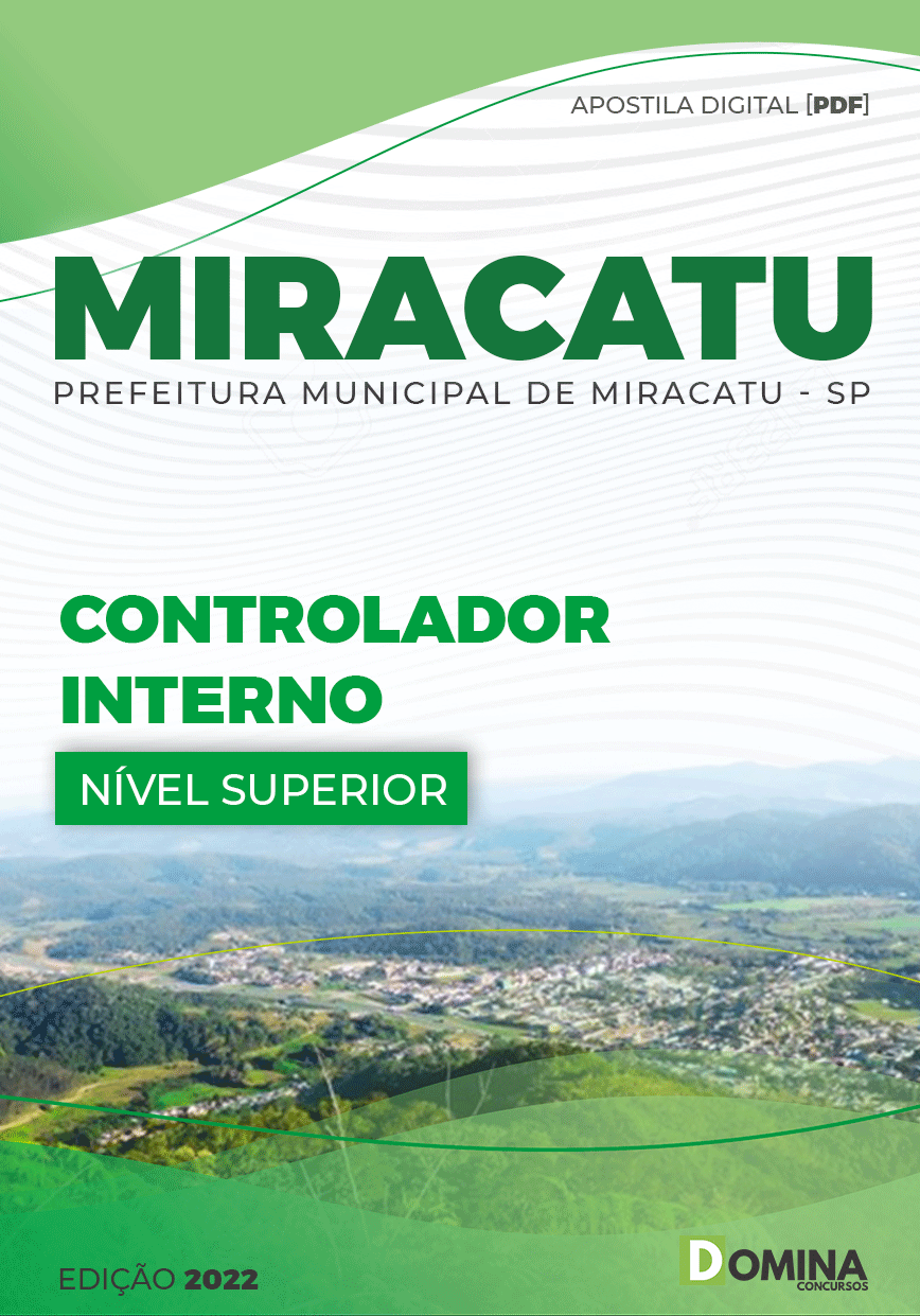 Apostila Concurso Pref Miracatu SP 2022 Controlador Interno