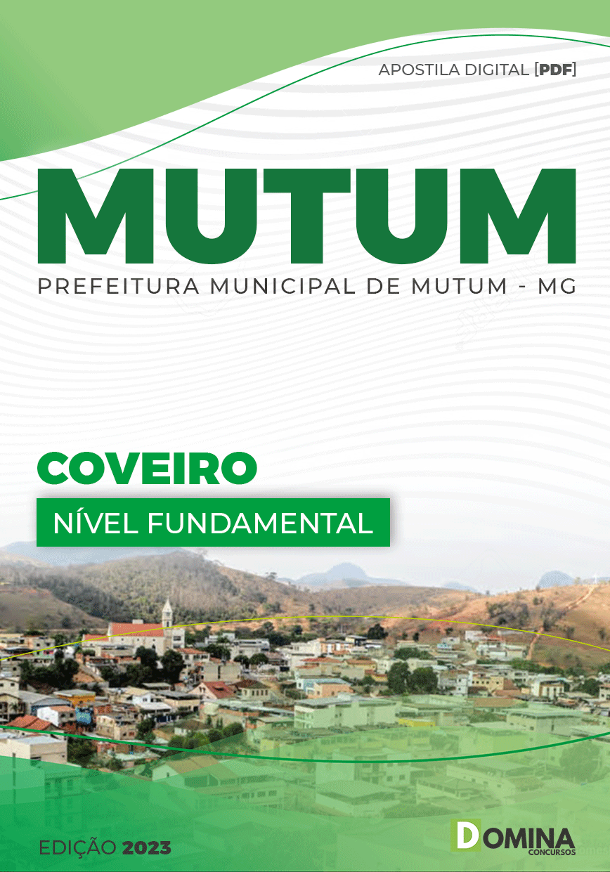 Apostila Digital Concurso Pref Mutum MG 2023 Coveiro