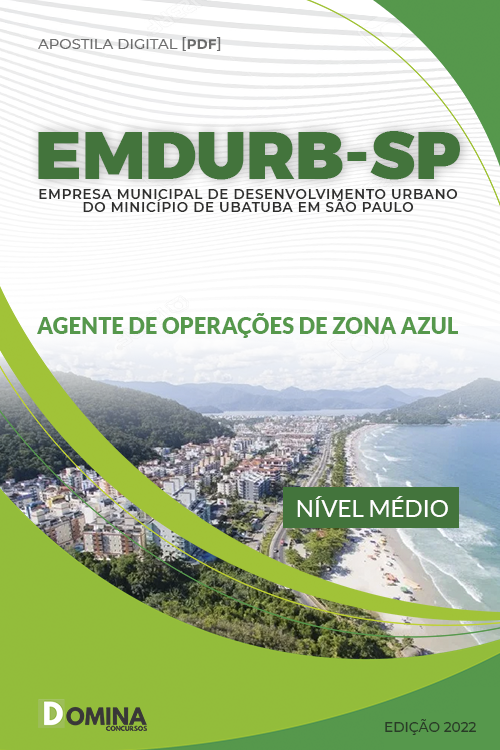 Apostila EMDURB Ubatuba SP 2022 Agente Operações Zona Azul