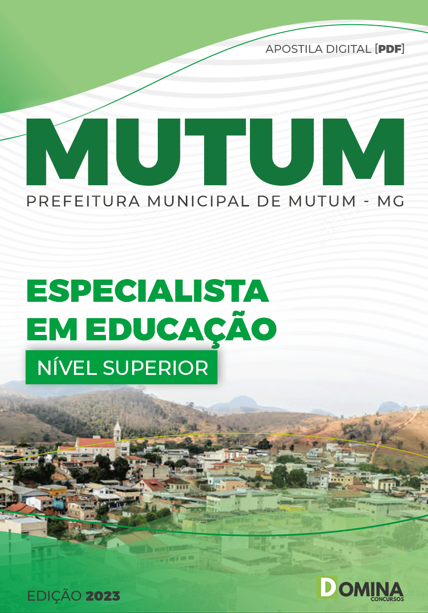 Apostila Pref Mutum MG 2023 Especialista Educação