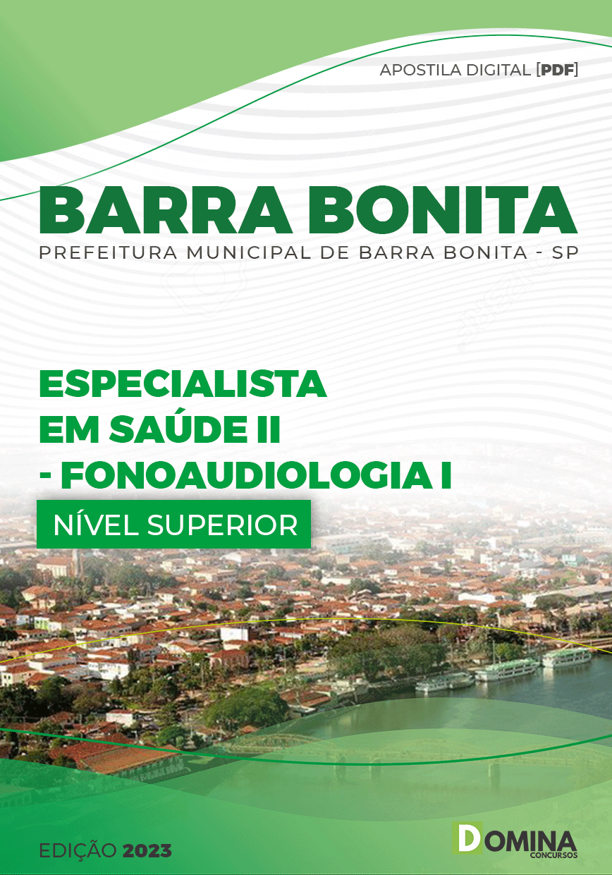 Apostila Pref Barra Bonita SP 2023 Espec Saúde II Fonoaudiologia I