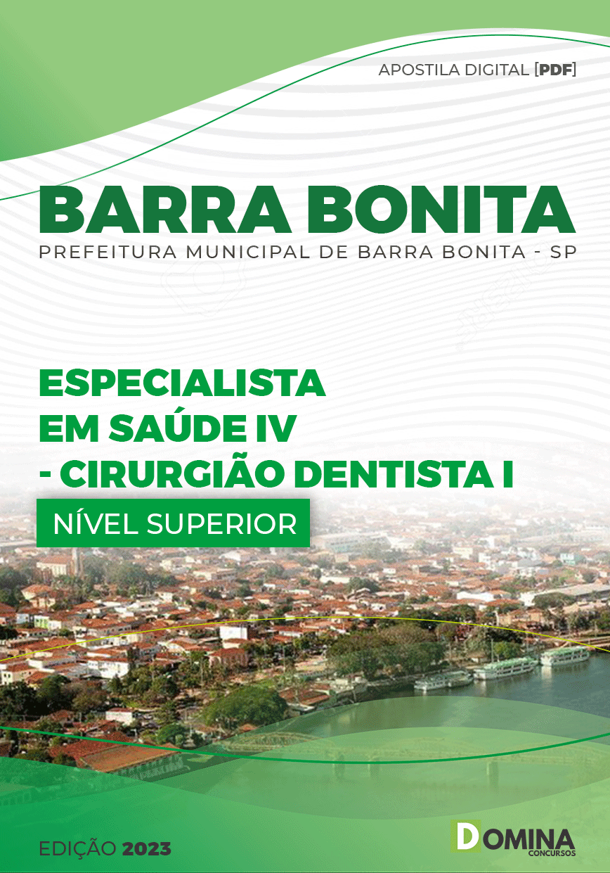Apostila Pref Barra Bonita SP 2023 Espec Saúde II Cirurgião Dentista I