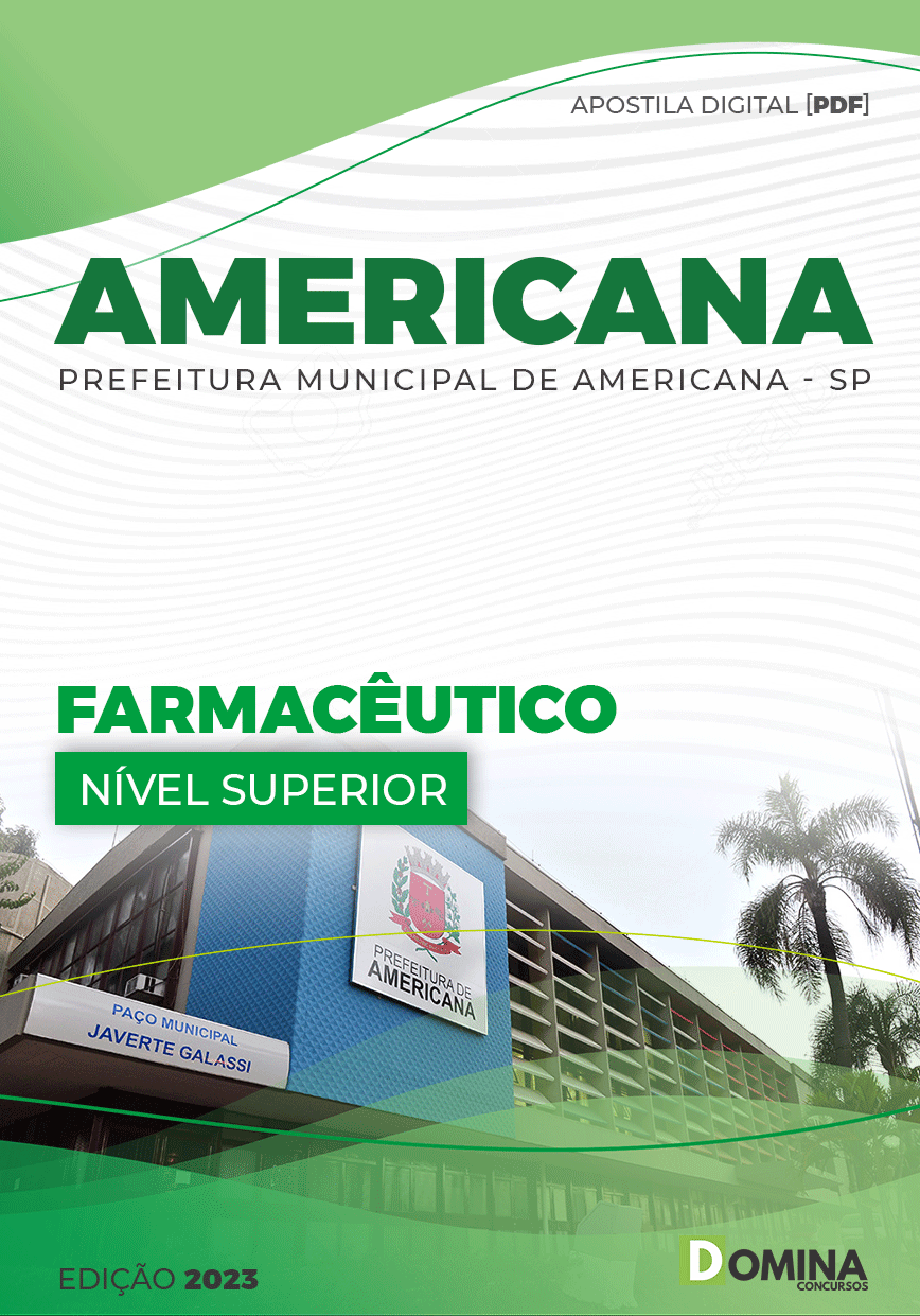 Apostila Concurso Pref Americana SP 2023 Farmacêutico