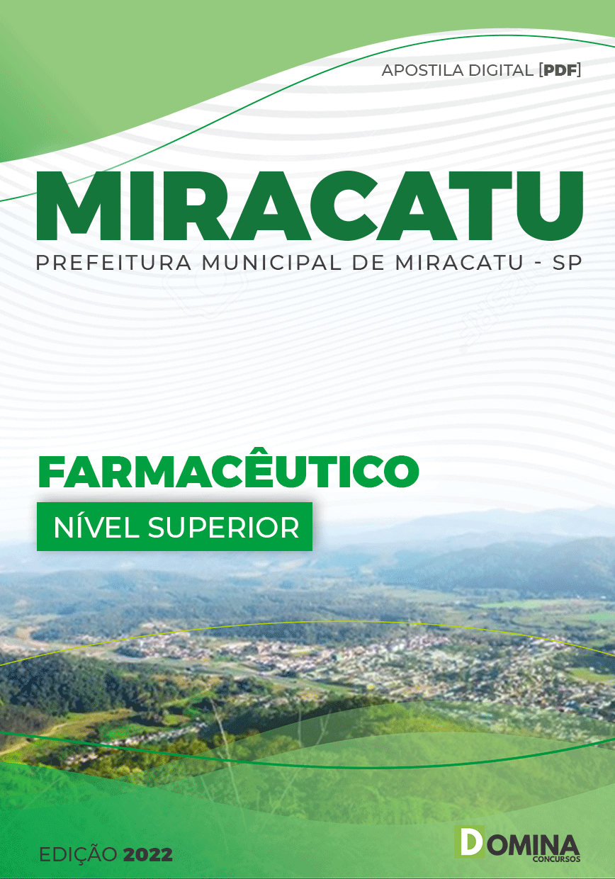 Apostila Concurso Pref Miracatu SP 2022 Farmacêutico