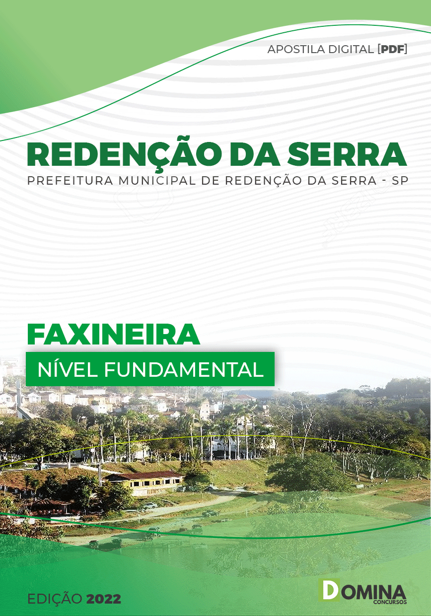 Apostila Digital Pref Redenção Serra SP 2022 Faxineira