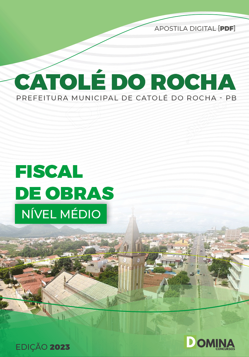 Apostila Digital Pref Catolé Rocha PB 2023 Fiscal Obras