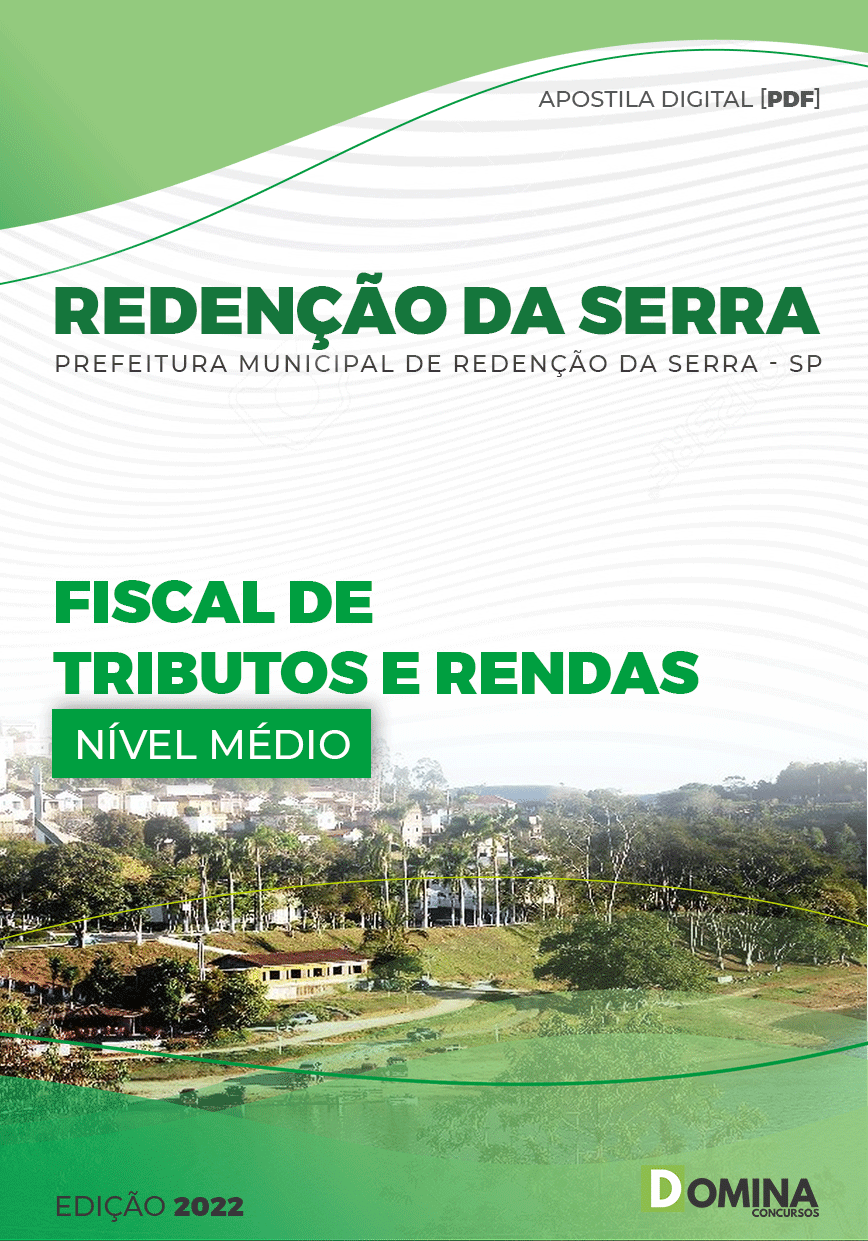 Apostila Pref Redenção Serra SP 2022 Fiscal Tributos Rendas