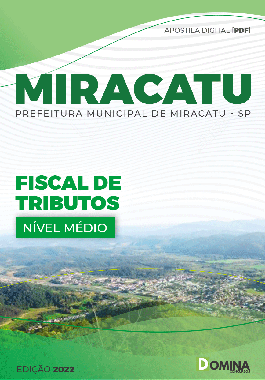 Apostila Concurso Pref Miracatu SP 2022 Fiscal Tributos