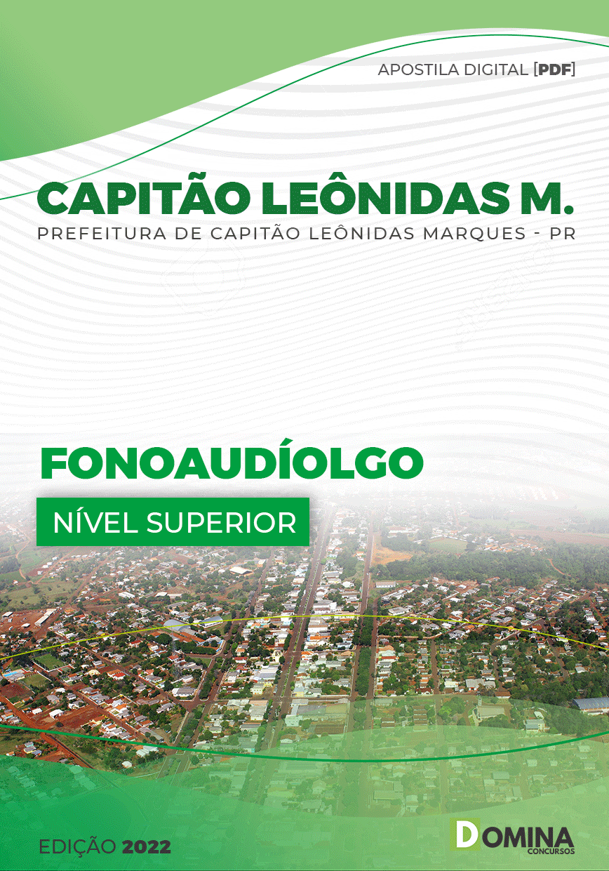 Apostila Pref Capitão Leônidas Marques PR 2022 Fonoaudíolgo