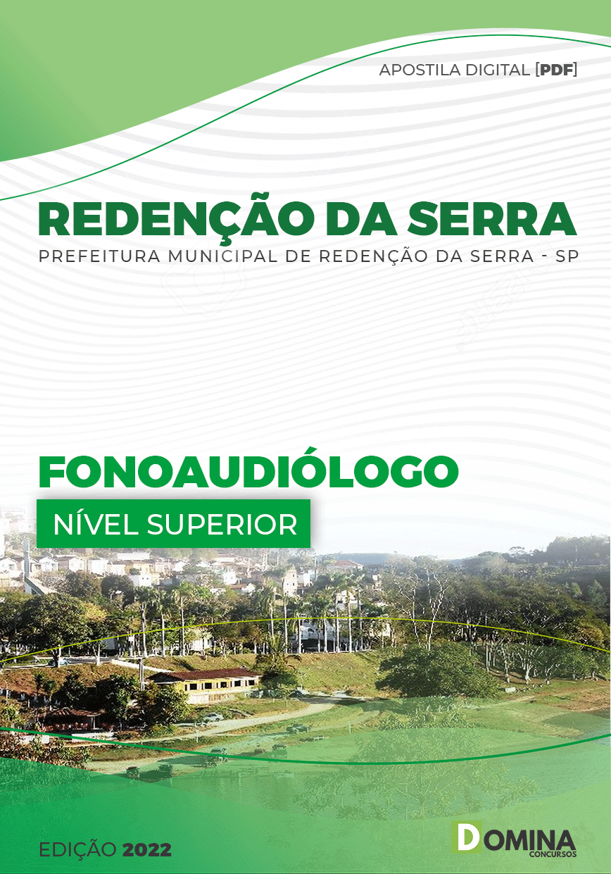 Apostila Digital Pref Redenção Serra SP 2022 Fonoaudiólogo