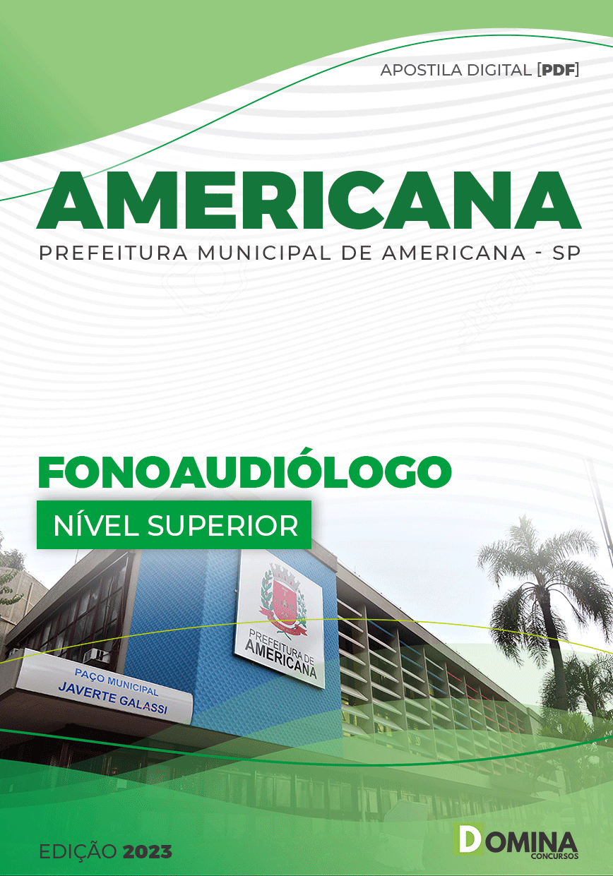 Apostila Concurso Pref Americana SP 2023 Fonoaudiólogo