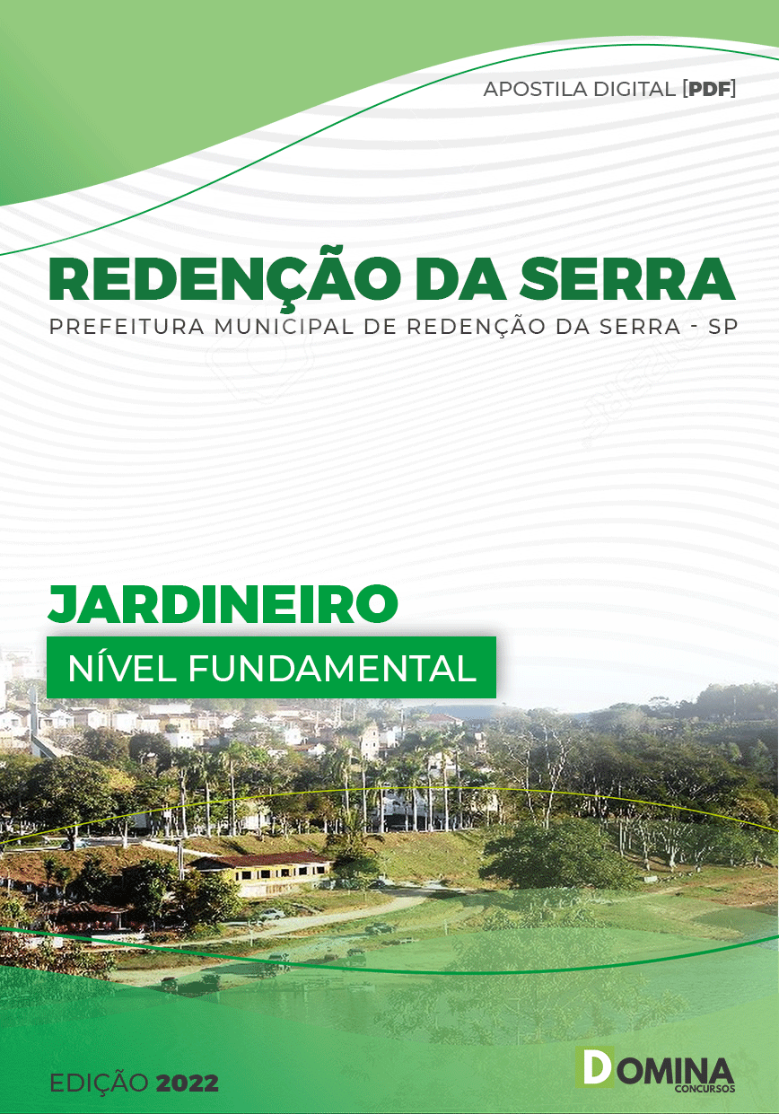 Apostila Digital Pref Redenção Serra SP 2022 Jardineiro