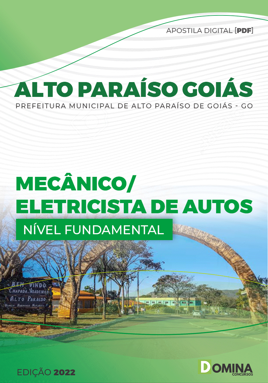 Apostila Pref Alto Paraíso Goiás GO 2022 Mecânico Eletricista Autos