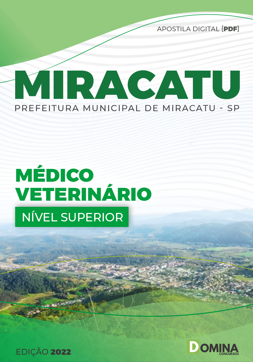 Apostila Concurso Pref Miracatu SP 2022 Médio Veterinário