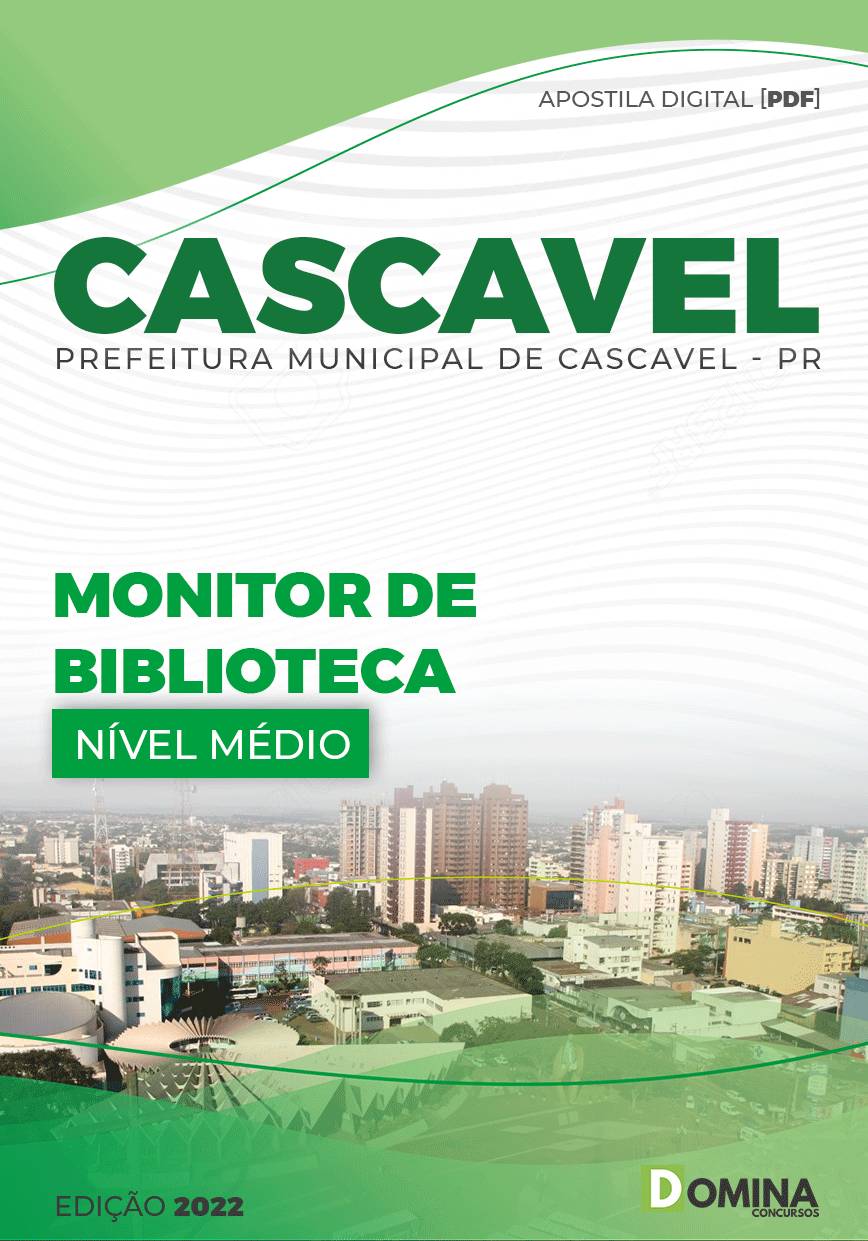 Apostila Concurso Pref Cascavel PR 2022 Monitor Biblioteca