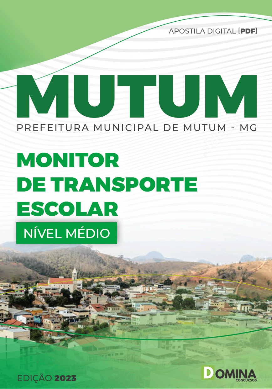 Apostila Pref Mutum MG 2023 Monitor Transporte Escolar