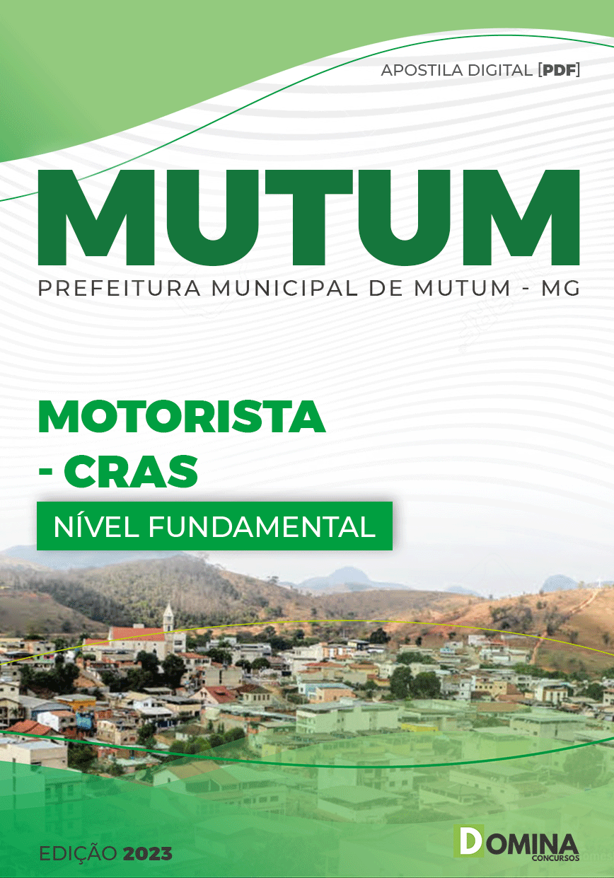 Apostila Concurso Pref Mutum MG 2023 Motoista CRAS