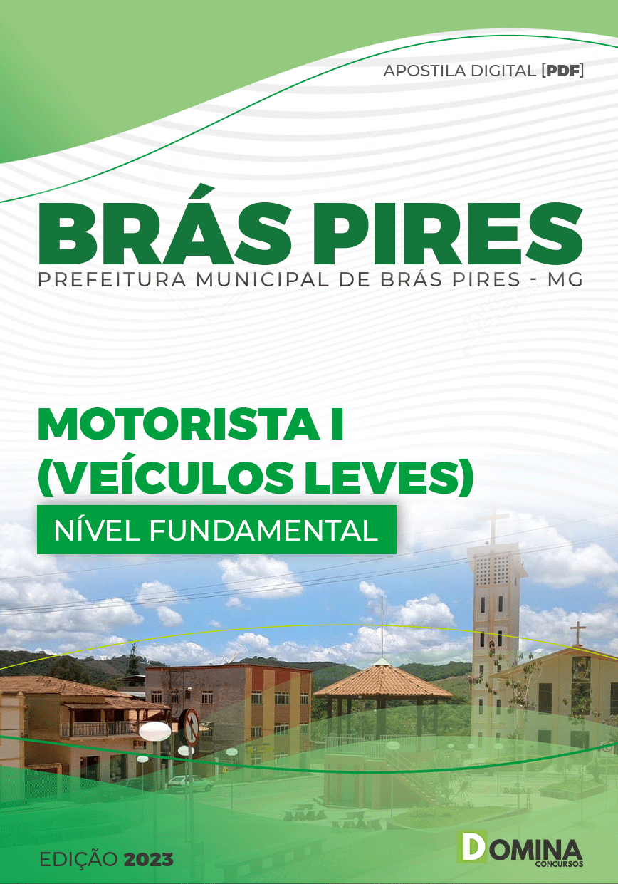 Apostila Pref Brás Pires MG 2023 Motorista Veículos Leves