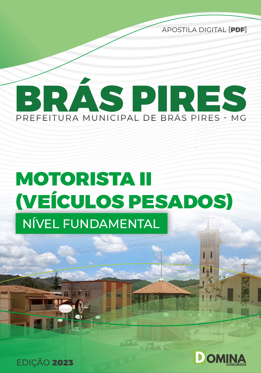 Apostila Pref Brás Pires MG 2023 Motorista II Veículos Pesados