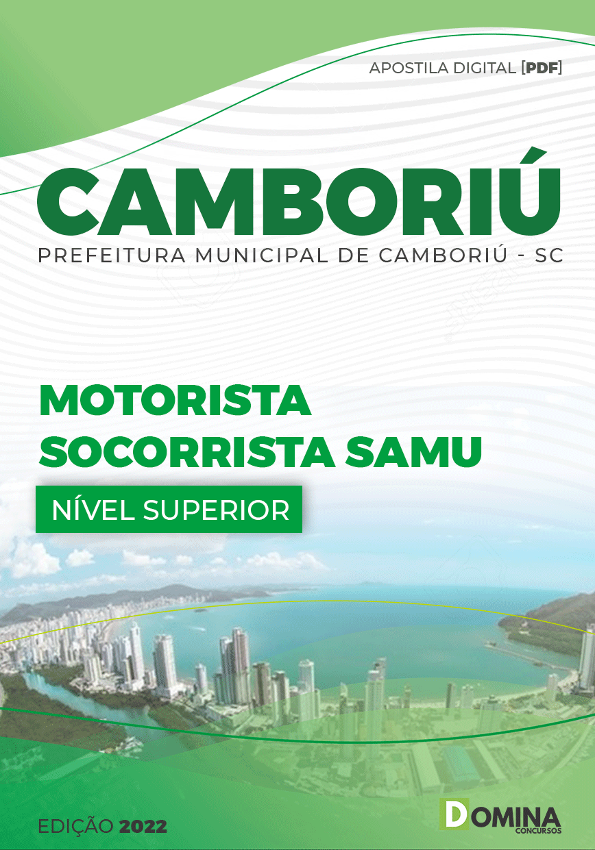 Apostila Pref Camboriú SC 2022 Motorista Socorrista Samu