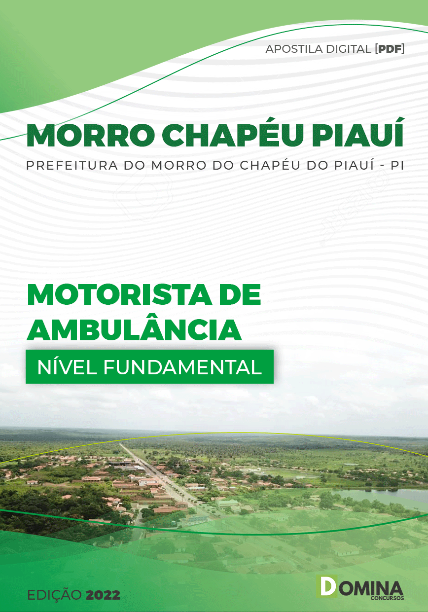 Apostila Pref Morro do Chapéu PI 2022 Motorista Ambulância
