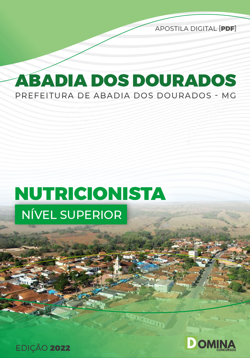 Apostila Digital Pref Abadia Dourados MG 2022 Nutricionista