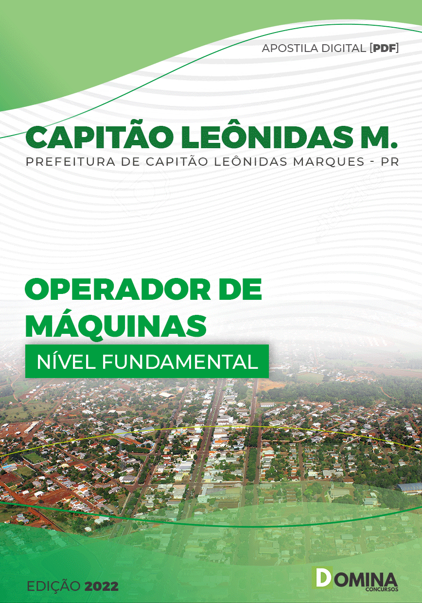 Apostila Pref Capitão Leônidas Marques PR 2022 Op Máquinas