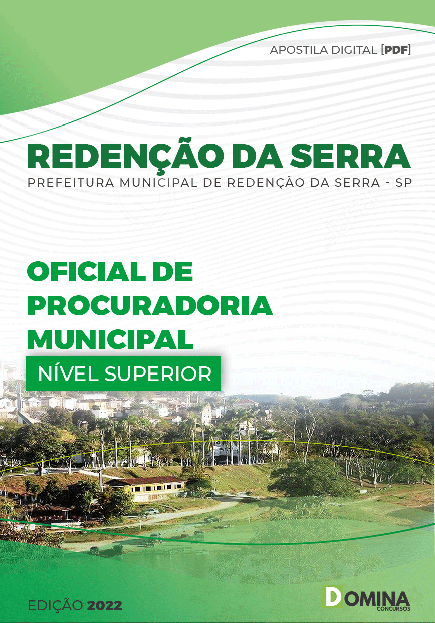 Apostila Pref Redenção Serra SP 2022 Oficial Procurador Municipal