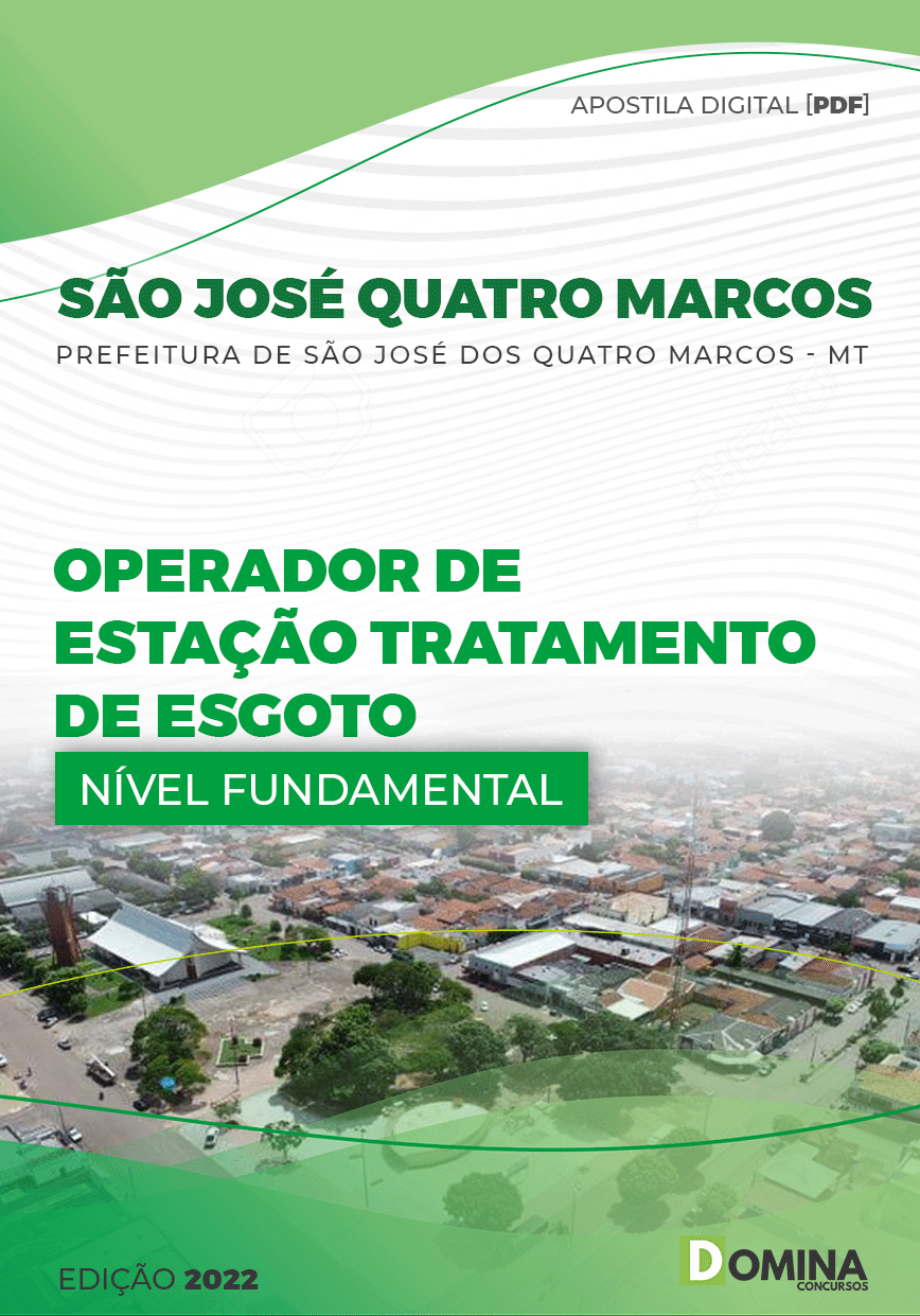 Apostila Pref São José Quatro Marcos MT 2022 Op Estação Trat Esgoto