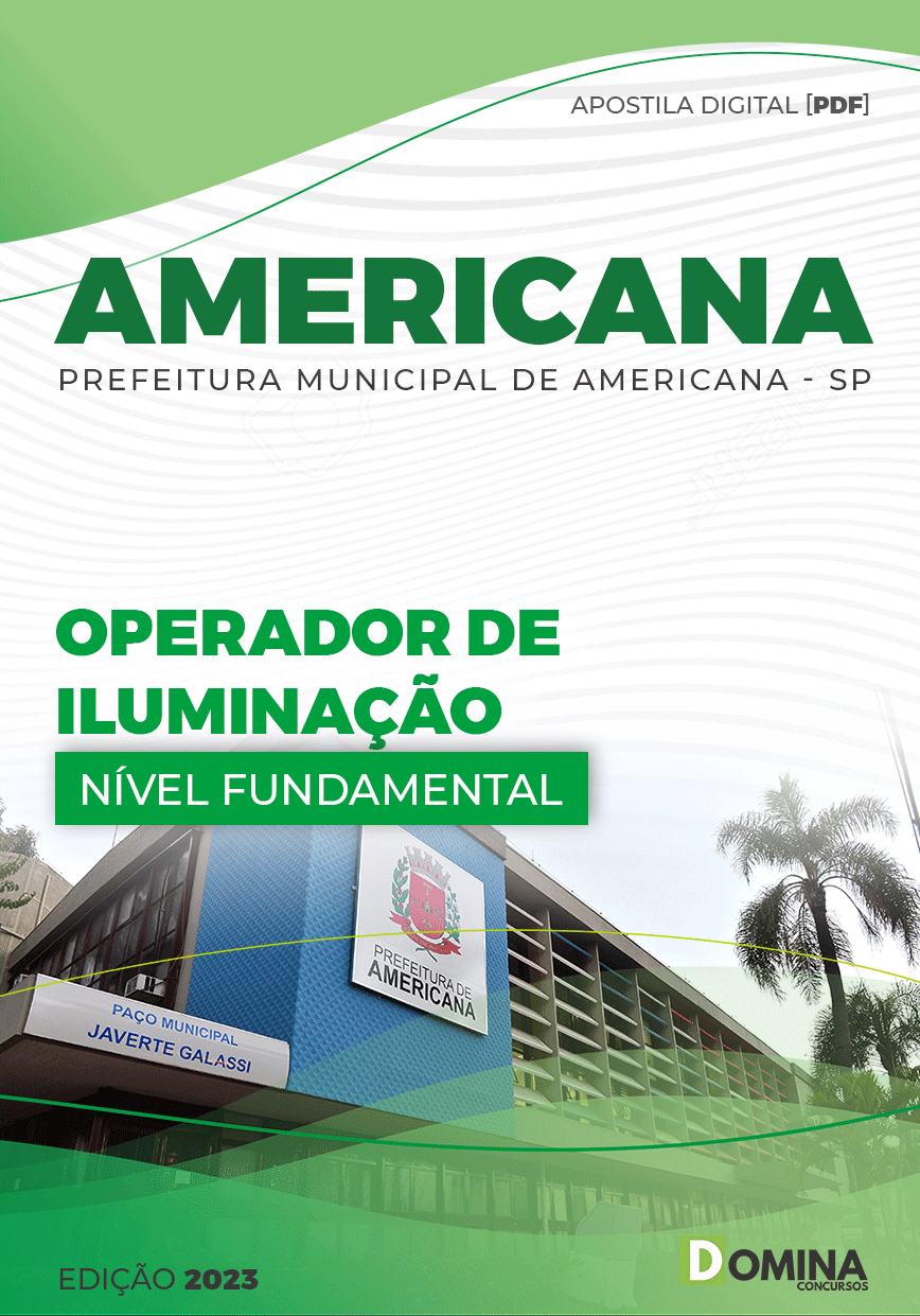 Apostila Pref Americana SP 2023 Operador Iluminação