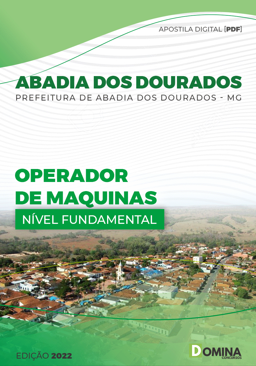 Apostila Pref Abadia Dourados MG 2022 Operador Maquinas