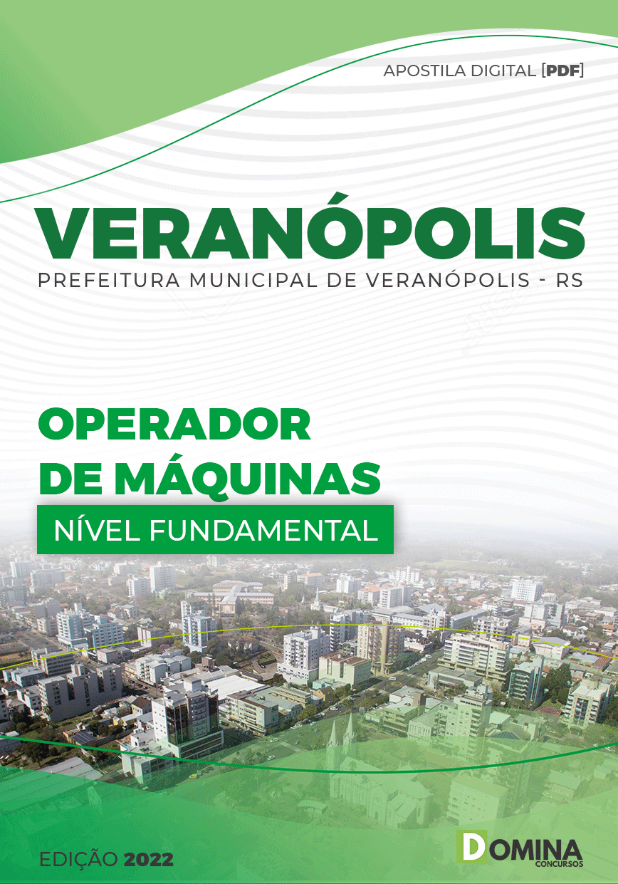 Apostila Digital Pref Veranópolis RS 2022 Operador Máquinas