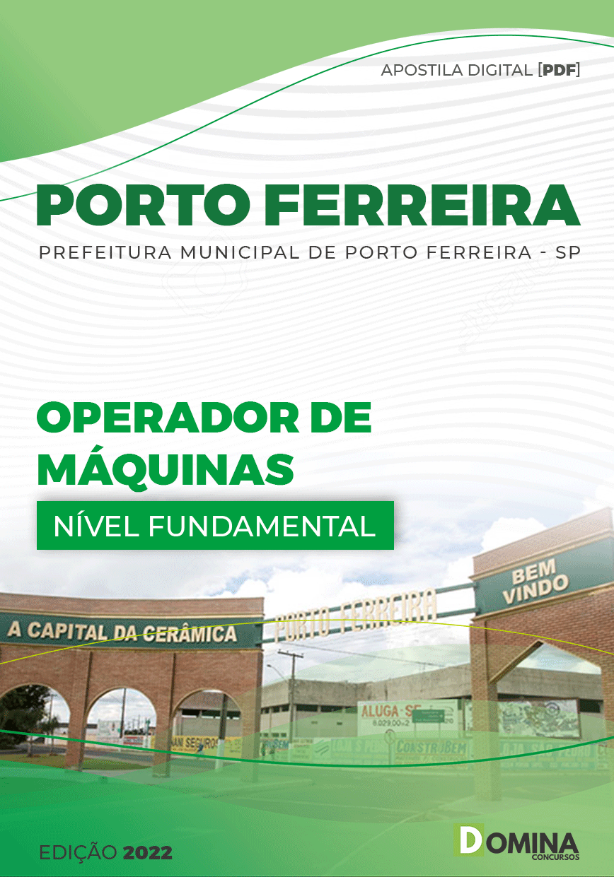 Apostila Pref Porto Ferreira SP 2022 Operador Máquinas