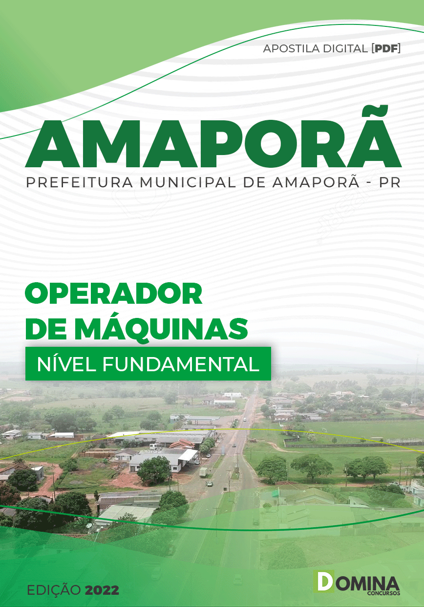 Apostila Concurso Pref Amaporã PR 2022 Operador Máquinas