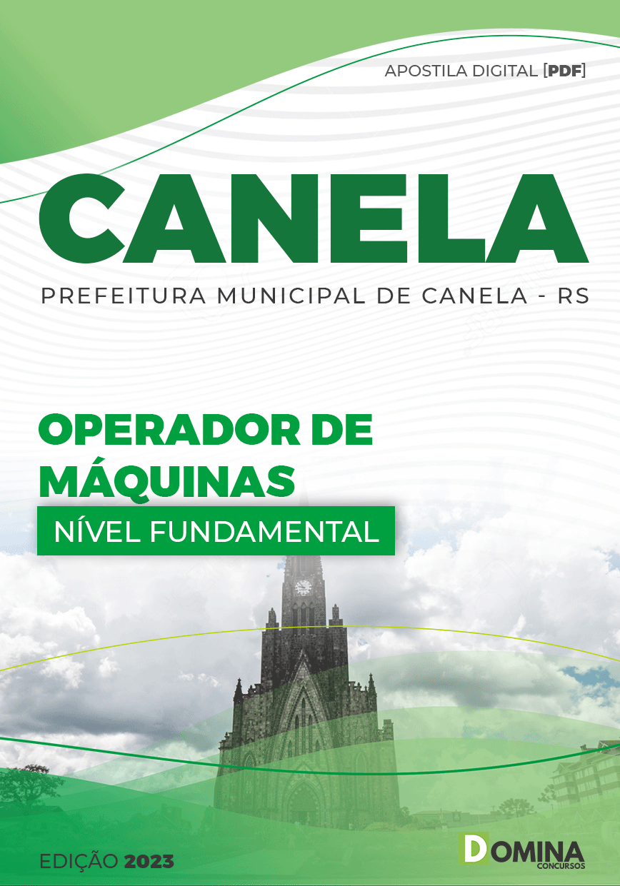 Apostila Digital Pref Canela RS 2023 Operador Máquinas