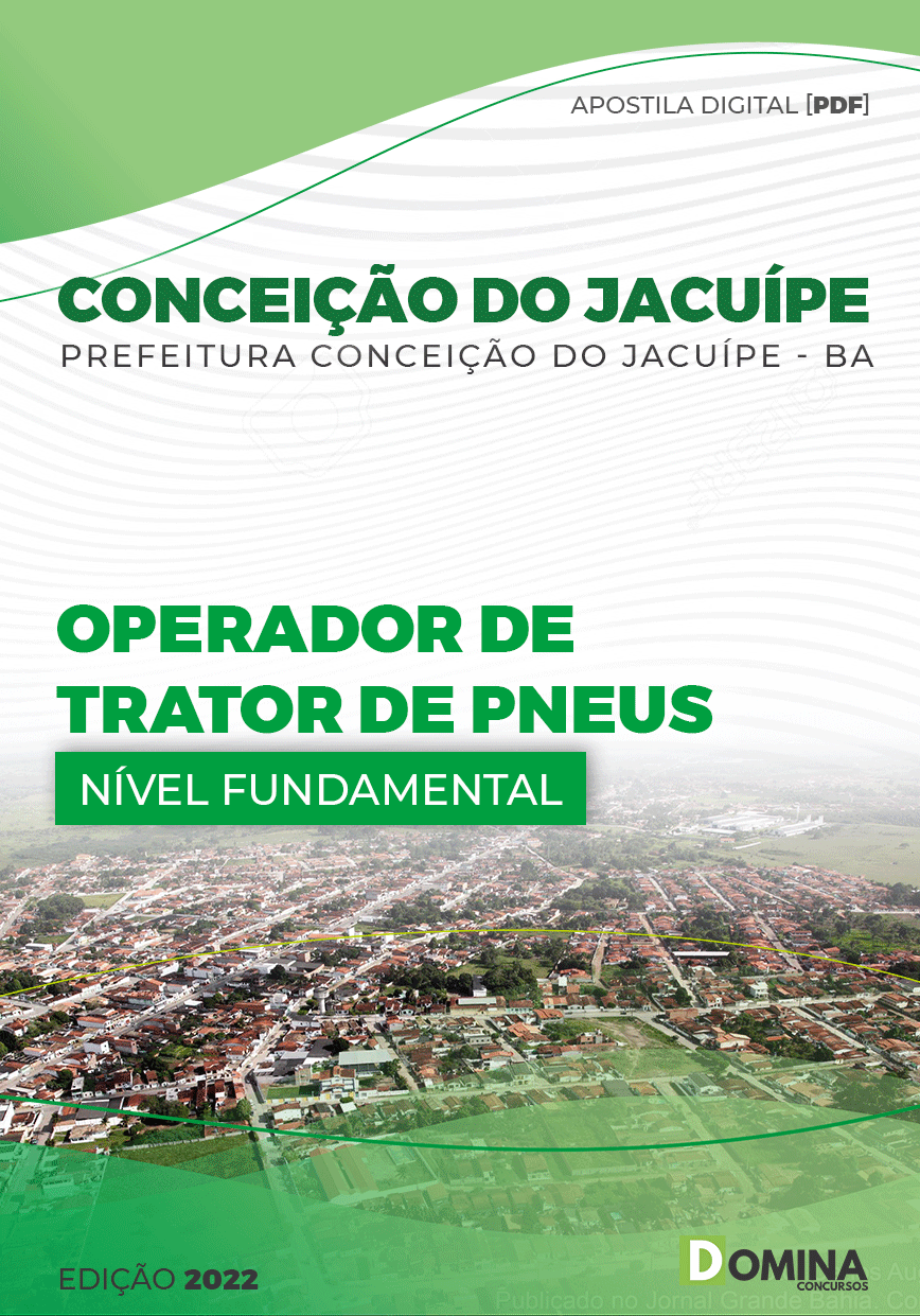 Apostila Pref Conceição Jacuípe BA 2022 Operador Trator Pneus