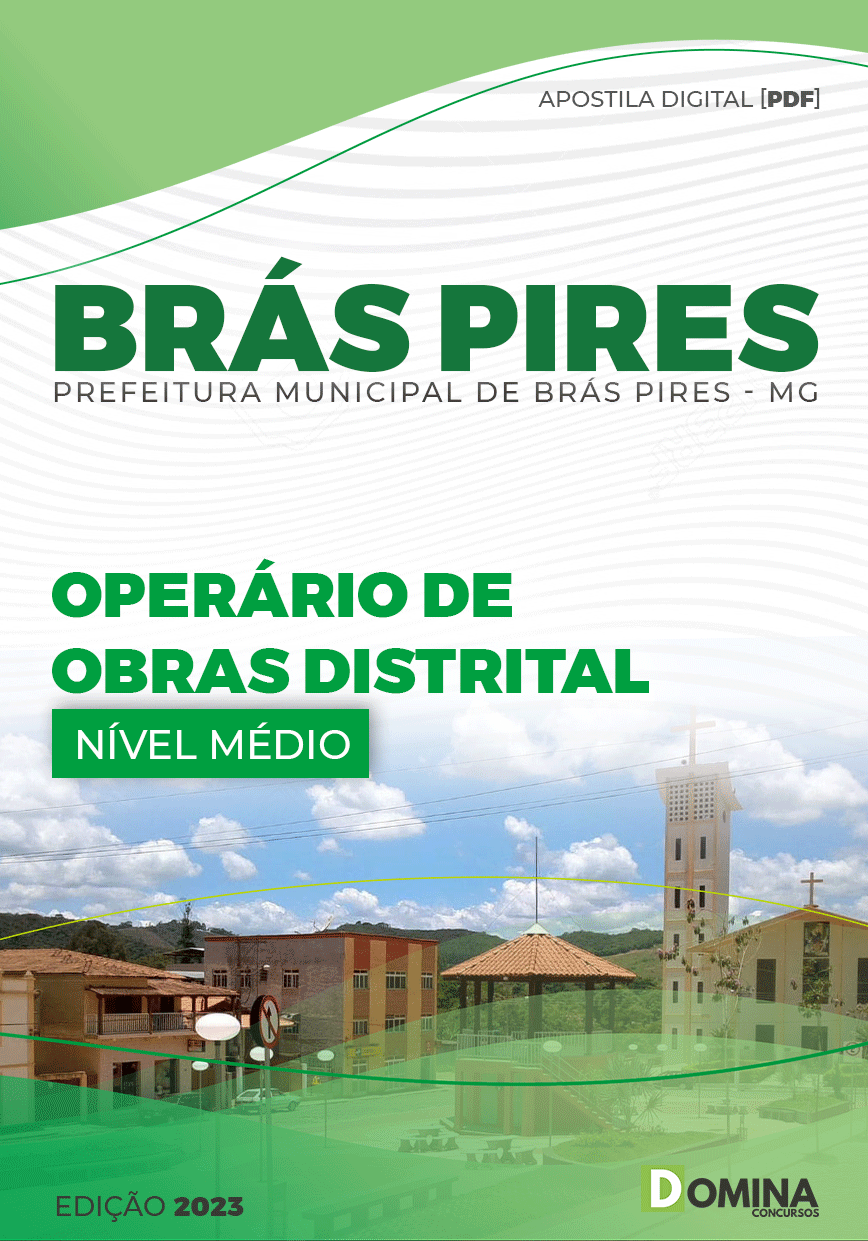 Apostila Pref Brás Pires MG 2023 Operário Obras Distrital