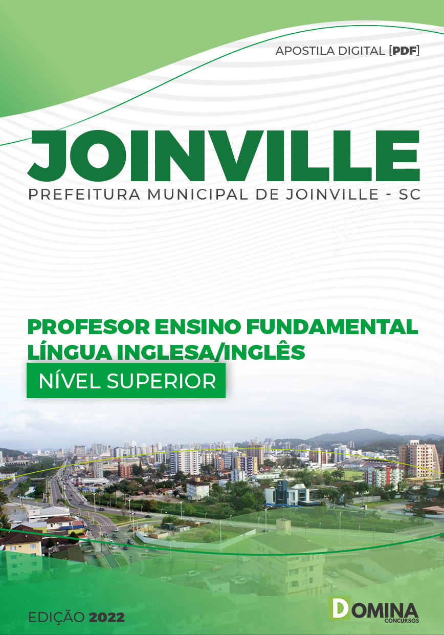 Apostila Pref Joinville SC 2022 Professor Ensino Fund Língua Inglesa