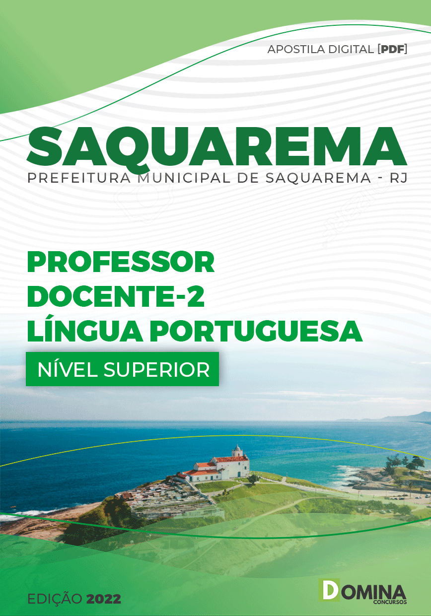 Apostila Pref Saquarema RJ 2022 Professor Docente Língua Portuguesa