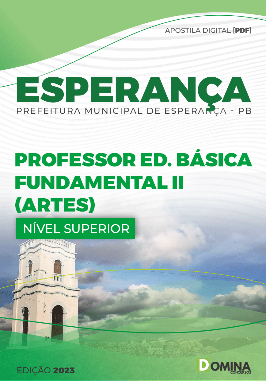 Apostila Pref Esperança PB 2023 Professor Ed Básica Fund II Artes