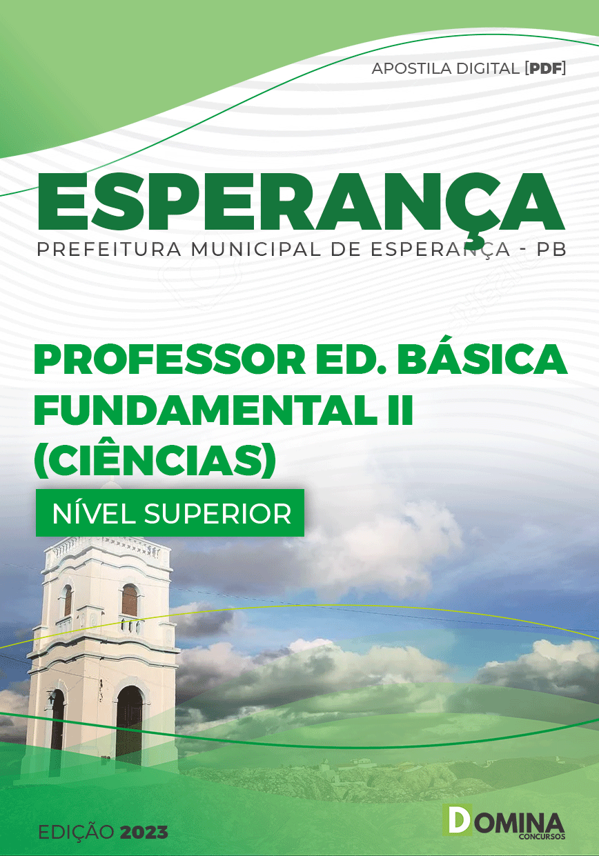 Apostila Pref Esperança PB 2023 Professor Ed Básica Fund II Ciências