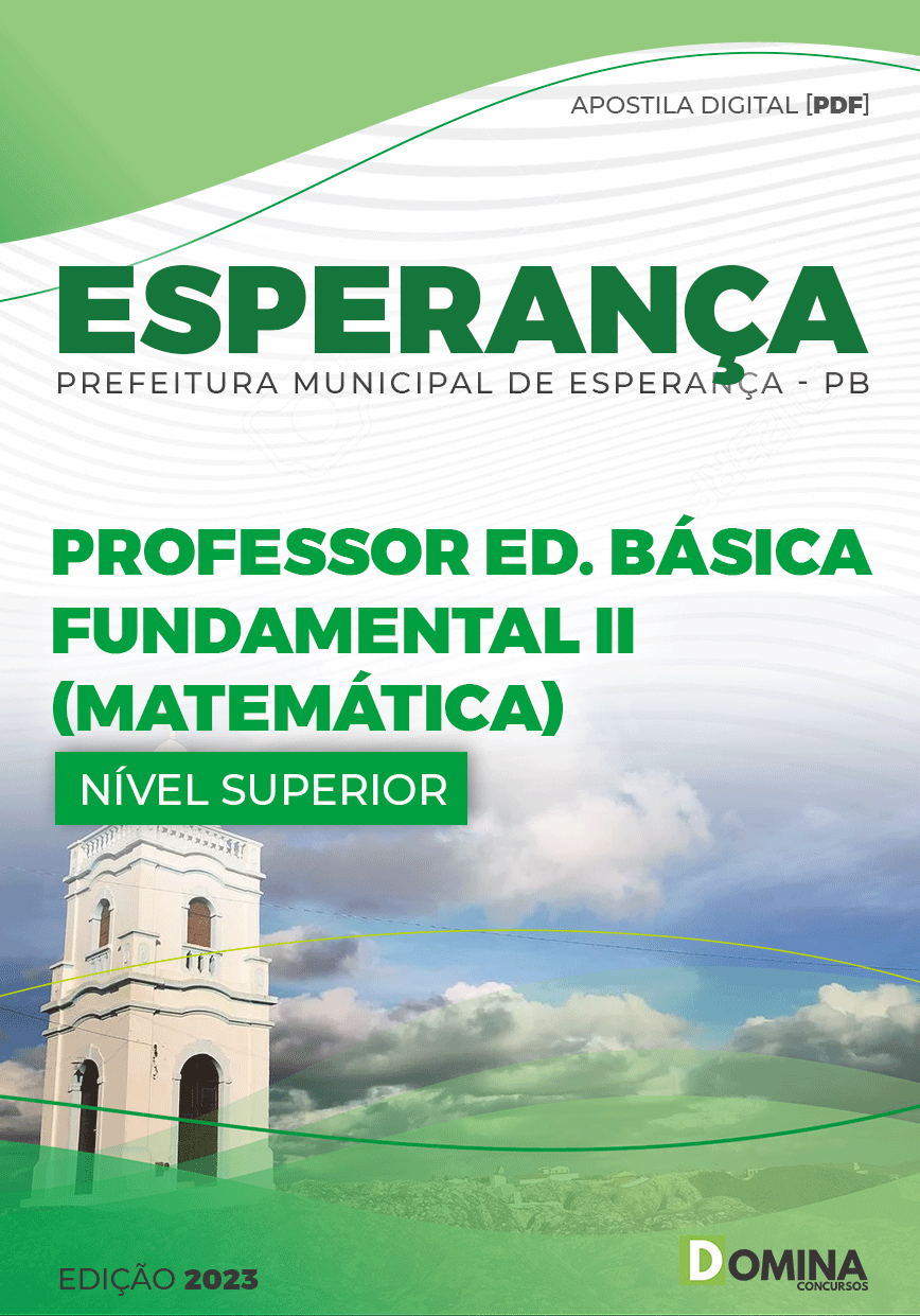 Apostila Pref Esperança PB 2023 Professor Ed Básica Fund II Matemática