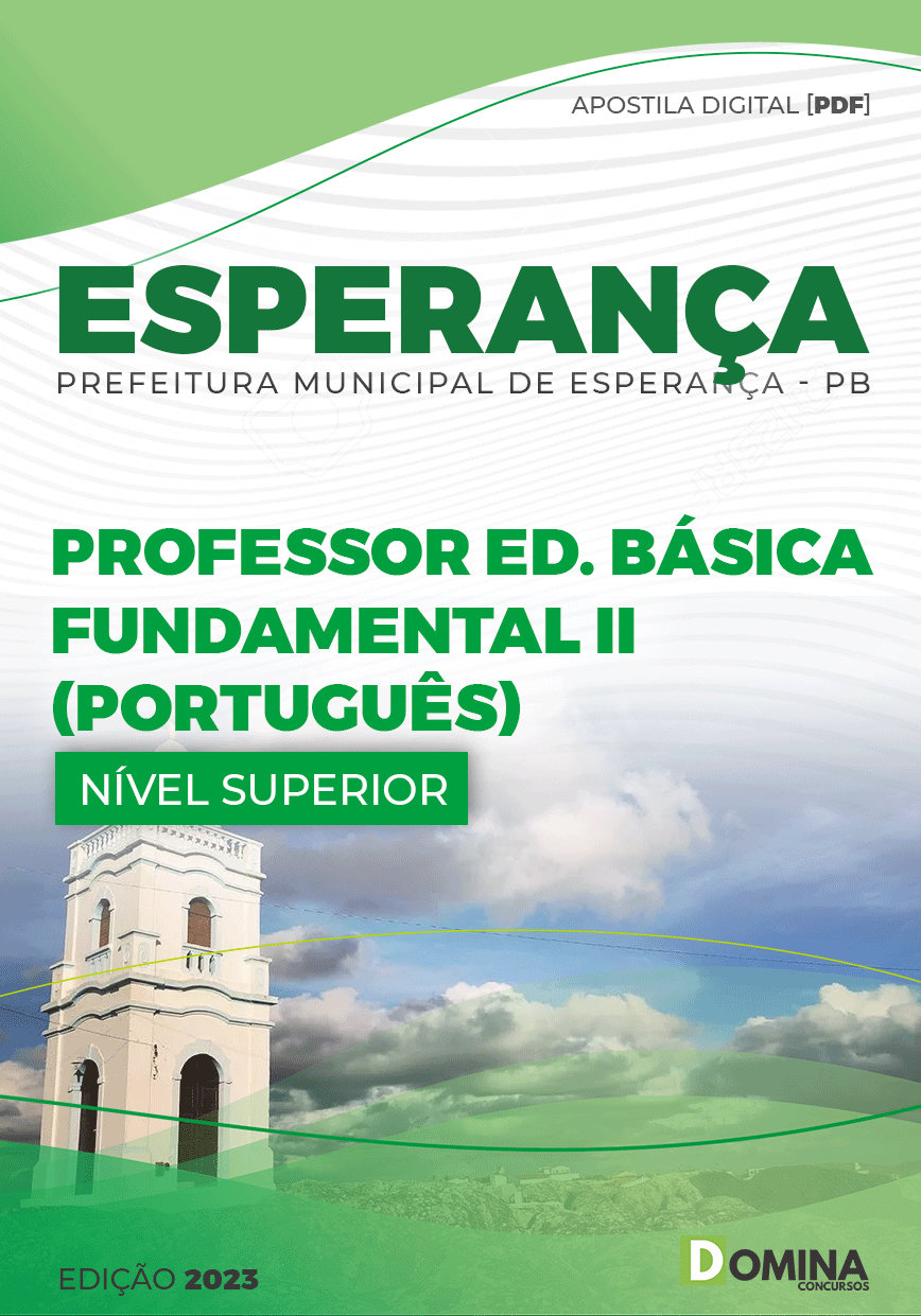 Apostila Pref Esperança PB 2023 Professor Ed Básica Fund II Português